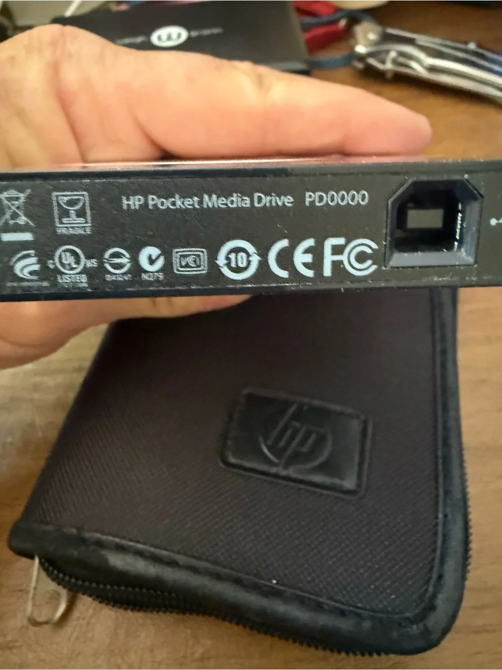 HP Pocket Media Drive Silver and Black Portable External SSD